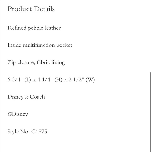 NWT Disney x Coach Cinderella boxy cosmetic case - Picture 2 of 6